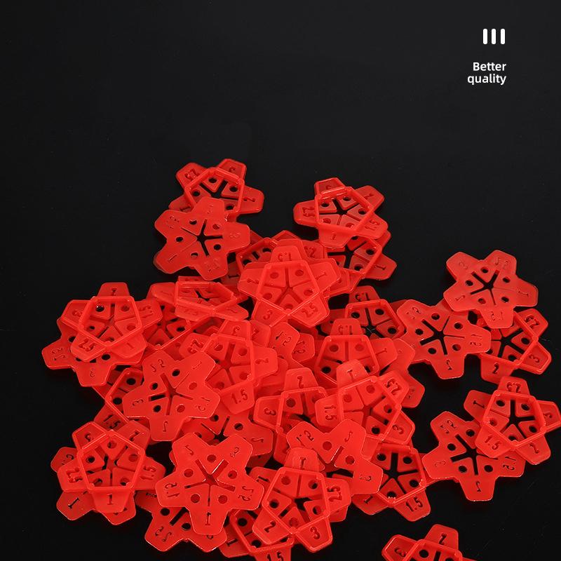 50Pcs 5In1 Wedge Ceramic Leveling System Professional Tile Spacers Clips Floor Wall Gap Leveling System Construction Tools