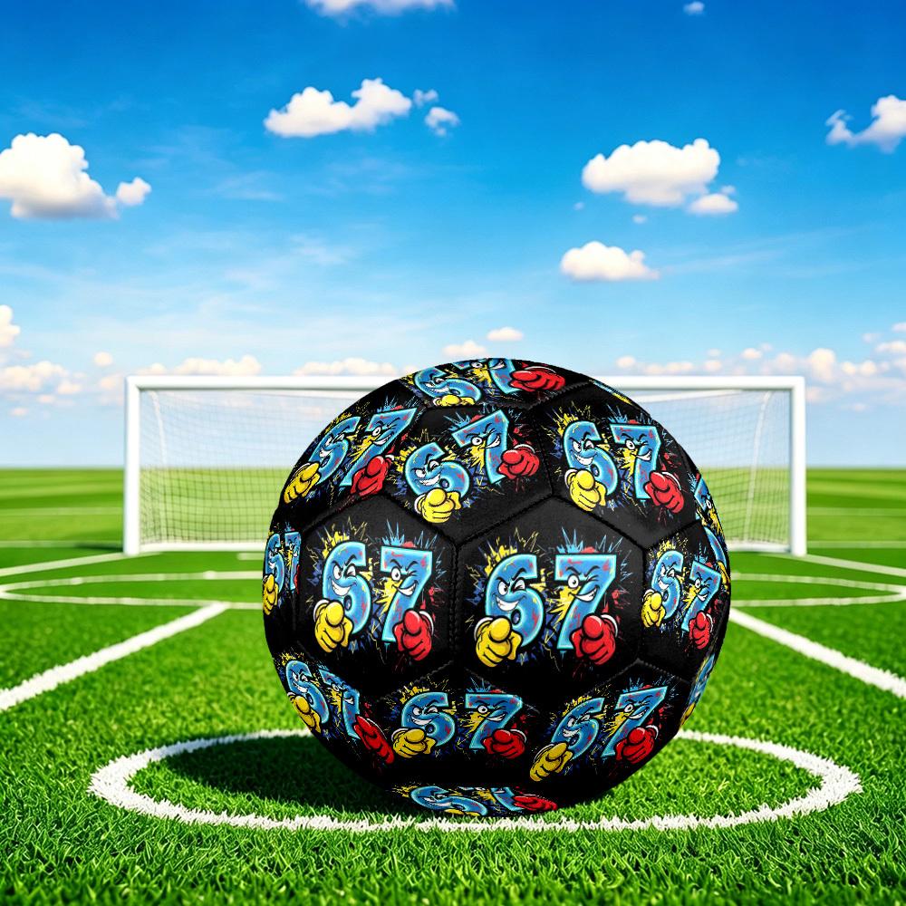 1pc Energy Burst Theme Soccer Ball Football, Size 5, Lightweight PVC, Outdoor Training Soccer Ball,Gift C6556