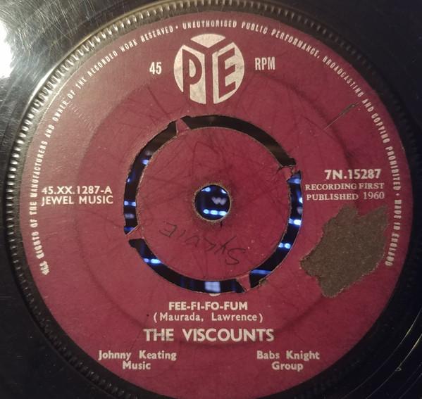 

7inch Record VISCOUNTS - Fee-Fi-Fo-Fum 7N15287 Pye Records 1960 UK Pop Used