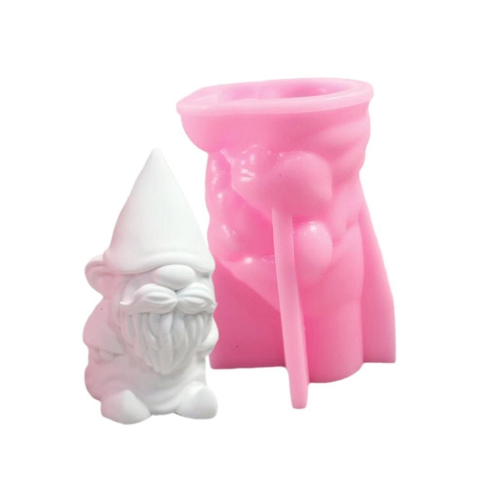 Desk Ornament Mould Flexible Silicone Mold for Gnome Figurine Shaped Christmas Decoration Jewelry Making Supplies