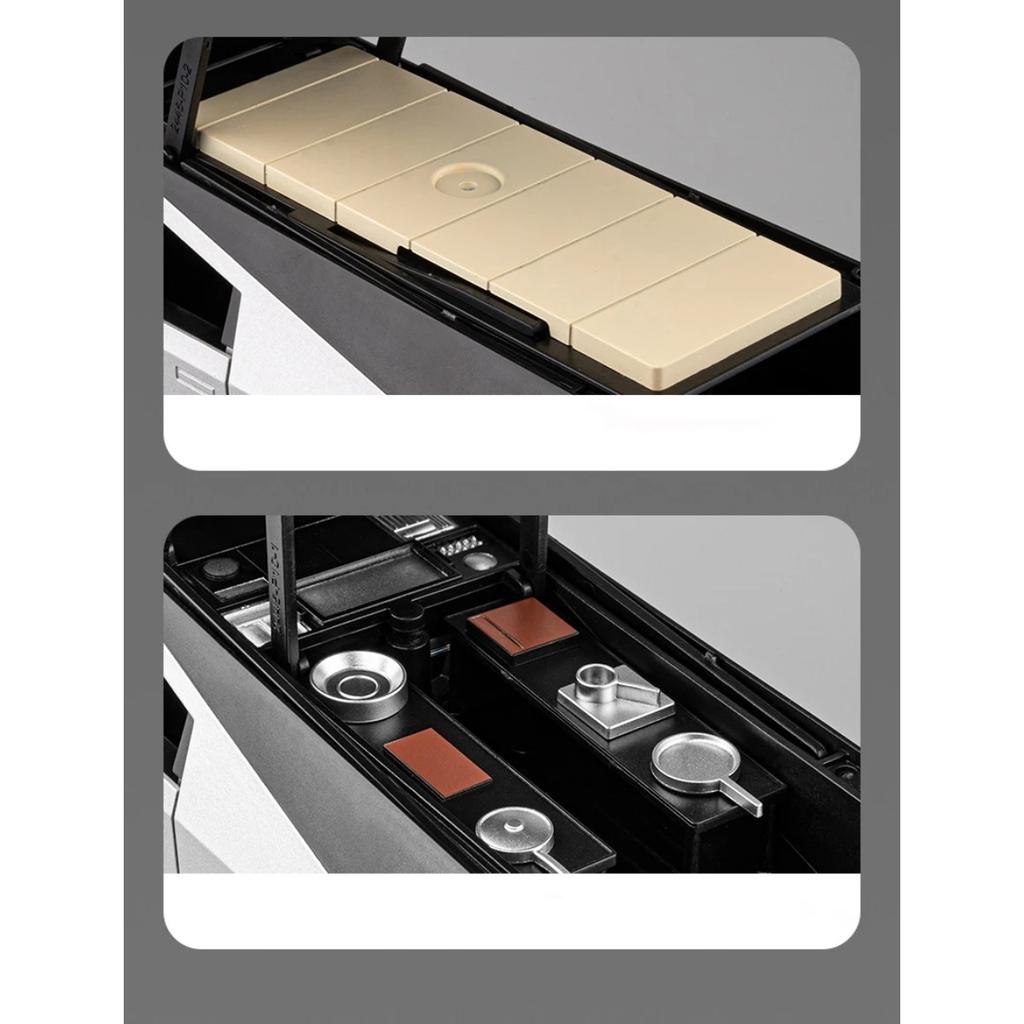 1/24 Tesla Cybertruck Camping RV Alloy Die Cast Toy Car Model Sound and Light Children's Toy Collectibles Birthday Gift