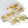 300PCS M5 M6 M8 M10 Copper Iron Ring Cable Lug Terminal O-Type Crimp Connector Non Insulated Assortment Kit