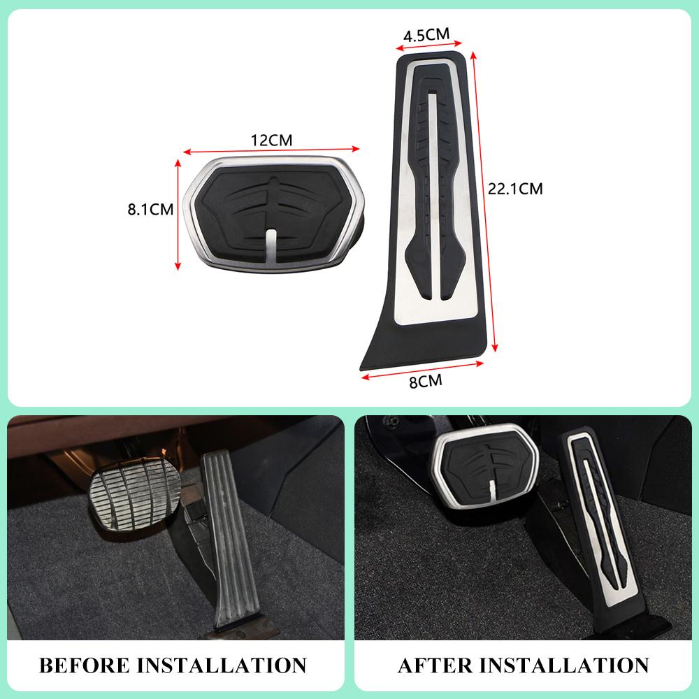Car Pedal Protective Cover for BMW X1 F48 X2 F39 2016-2025 Gas Fuel Brake Footrest Pedals Pads Protector LHD AT Accessories