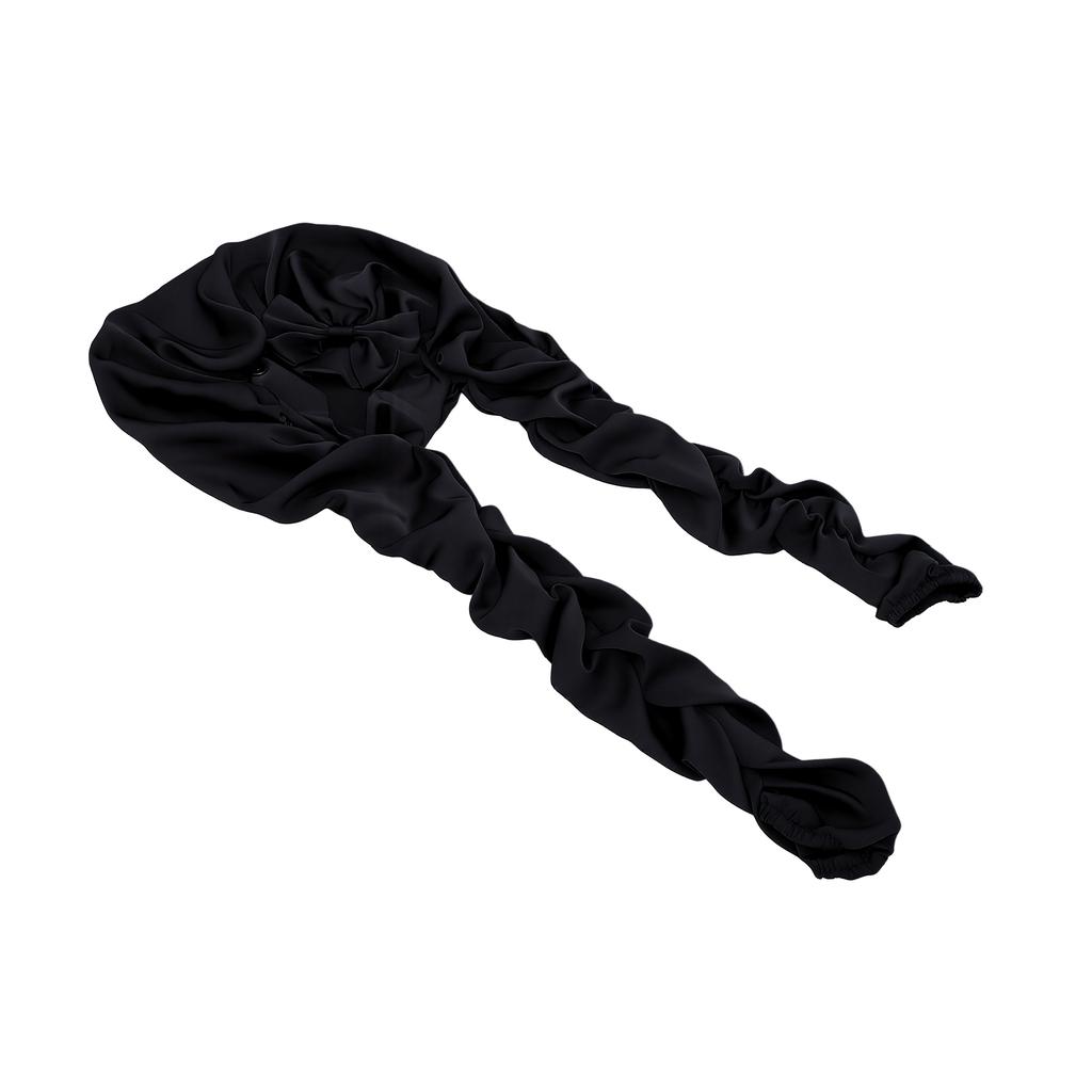 Bonnet for Women, Breathable Bonnet for Sleeping, Elastic Sleep Cap for Long Hair Braids Black