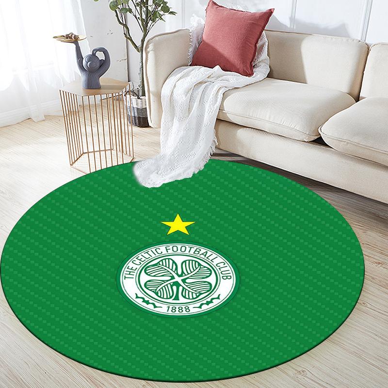 Celtic FC2 Round Area Rug,Carpet Rug for Living Room Bedroom Sofa Playroom Decor,Non-slip Floor Mat