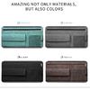 JEYODA Car Sun Visor Organizer Glasses Case Storage Bag Note Holder Car Suede Zipper Card Hold Car Organizers And Storage (Brown)