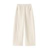 White Cashmere Wide-Leg Sweatpants: Women's 2025 Autumn/Winter High-Waisted Soft Velvet Rice Pants