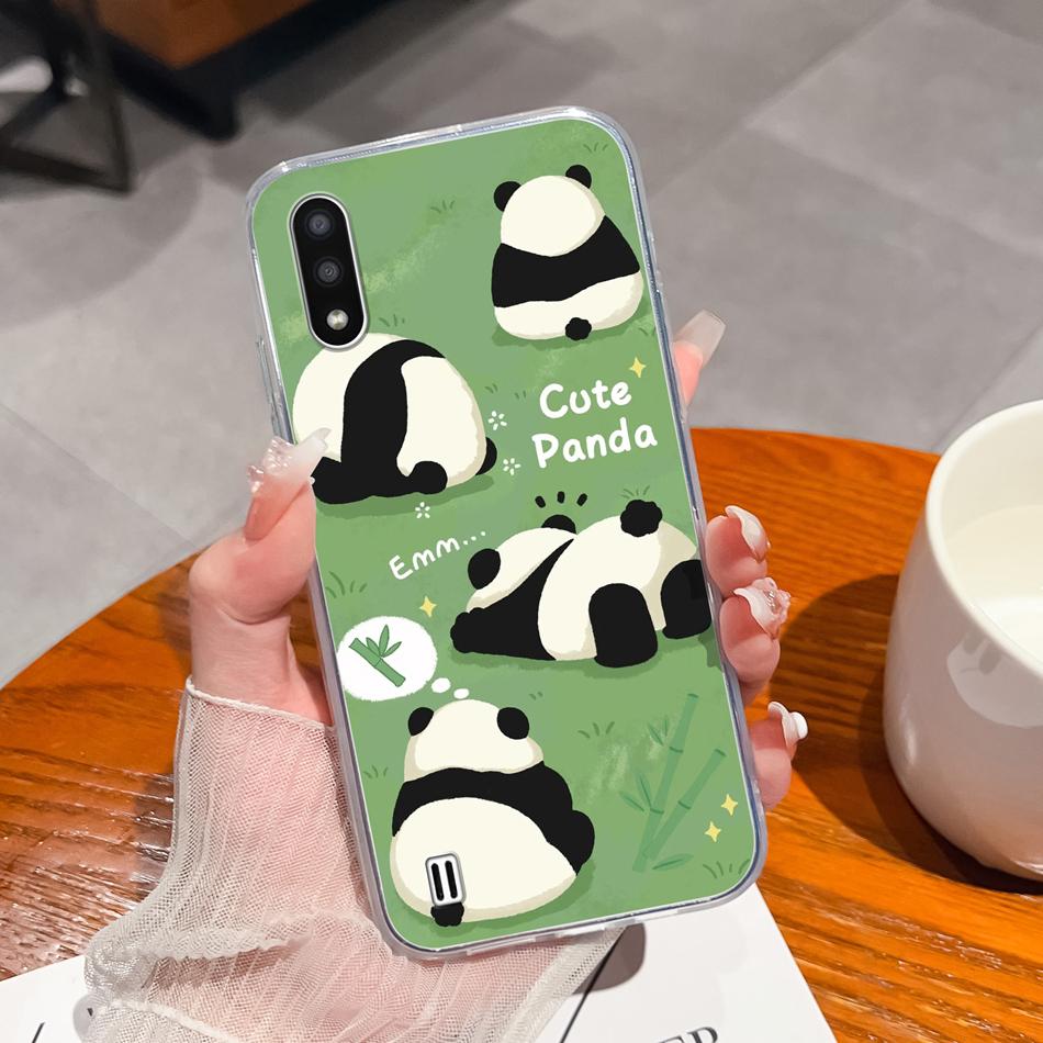 For Samsung Galaxy A01 M01 Core Case Gradient Flowers Soft TPU Silicone Phone Cases For Samsung A 01 M 01 Protective Back Cover