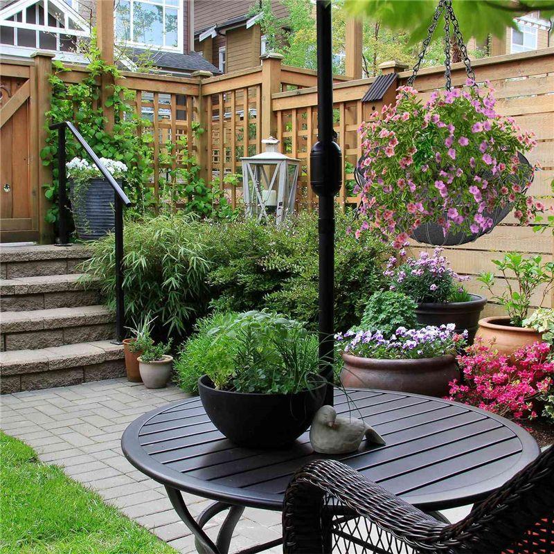 ABUL-3PCS Hanging Flower Basket Liners Set Fabric Hanging Plant Liners Set Round Planter Liners Non-Woven Black Felt Liners 16In