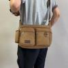 Bolsa de Lona para Hombre con Múltiples Bolsillos Bolso Cruzado para Exteriores Bolso Mensajero de Gran Capacidad Bolso de Hombro