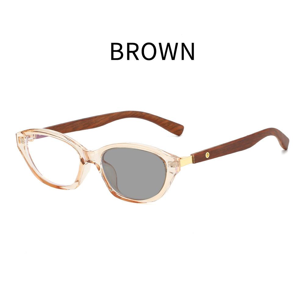 Outdoor Color Changing Reading Glasses Women Men New Retro CatEye Anti Blue Light Photochromic Presbyopia Eyeglasses Diopter+4.0