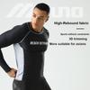 Mizuno Long Sleeve Swimming Sports T-Shirt Quick Dry Breathable Chlorine Resistant Sun Protection Hot Spring Surfing Suit Men Tops Black N2CA2102