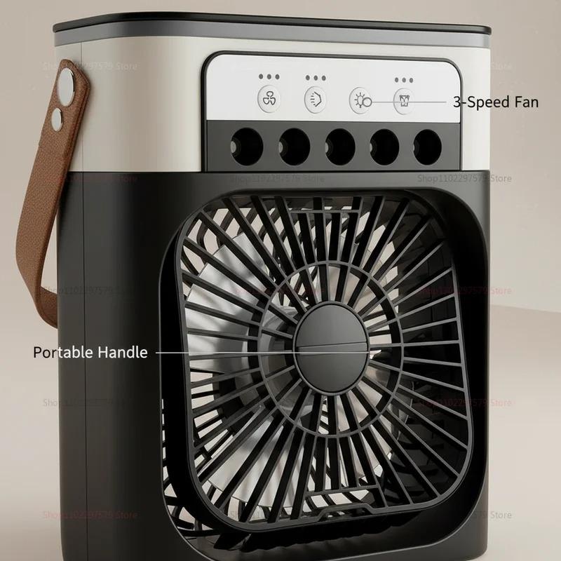 3 In 1 Fan AIr Conditioner Household Mini Air Cooler LED Night Light Portable Humidifier Air Adjustment Fan Office Home Fan