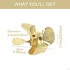Metal RC Boat Propeller 4 Zinc Alloy 4mm for Model Repair Replace