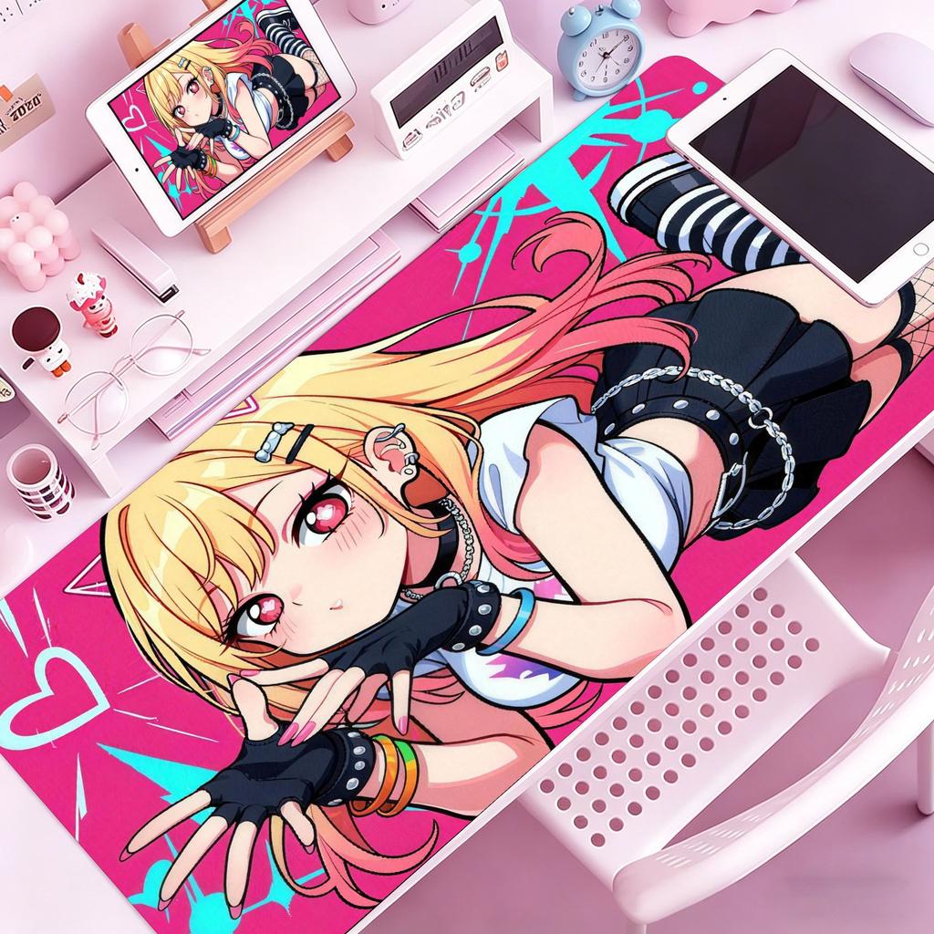 Carino Anime Kitagawa Marin MMy DressUp Darling Tappetino Mouse Grande Tappetino Mouse Gaming con Bordi Cuciti Tappetino Scrivania Spesso PC