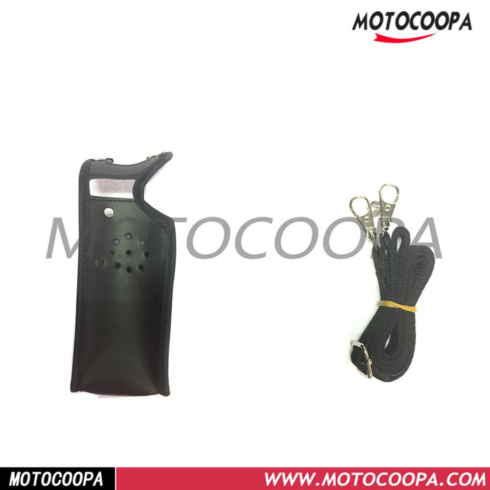 TC320 Walkie-talkie Soft Leather Protective Case with Shoulder Strap, Dustproof & Shockproof Cover for Handheld Transceiver