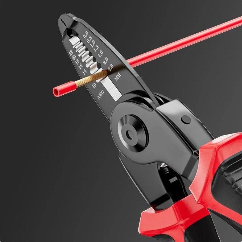 Interchangeable Plier Heads Steel Wire Pliers, Wire Stripper, Cable Clamp, Crimping Pliers 5-in-1 Multi-functional Pliers Set