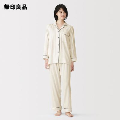 Naadloze dubbele gaas pyjama met lange mouwen