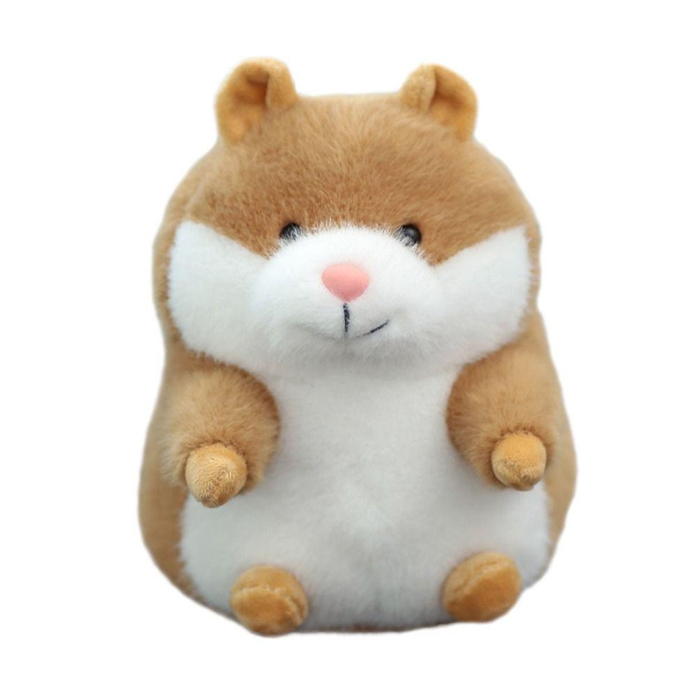 

PP Cotton Animal Mouse Plush Pillow Lifelike Hamster Stuffed Toy Hamster Plush Toys Kids Gifts 20cm коричневий