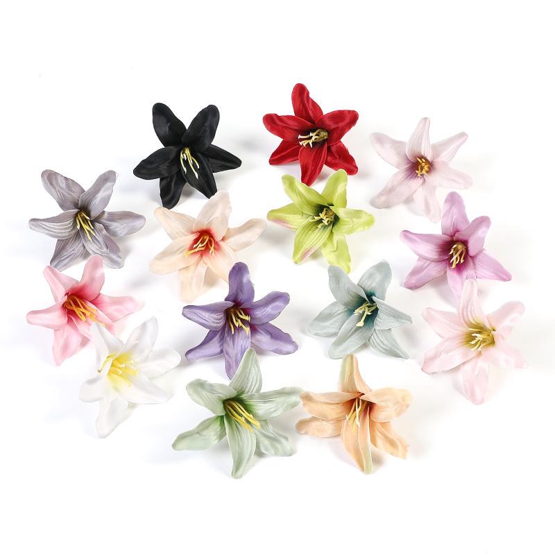 Lilien Seidenblumen Kopfschmuck: Künstlicher Blumiger Haarschmuck für DIY, Handgemachte Dekoration, Hochzeiten und Heimdekoration