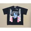 Herren Lockere Baumwolle Grafik T-Shirt Streetwear Hip Hop Vintage Gewaschenes Kurzarm-T-Shirt