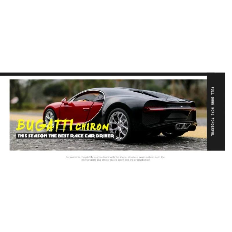 Welly 1/24 Bugatti Chiron Scale Diecast Vehicles High Simulation Model Car Metal Alloy Classic Toy Car For Kids Gift