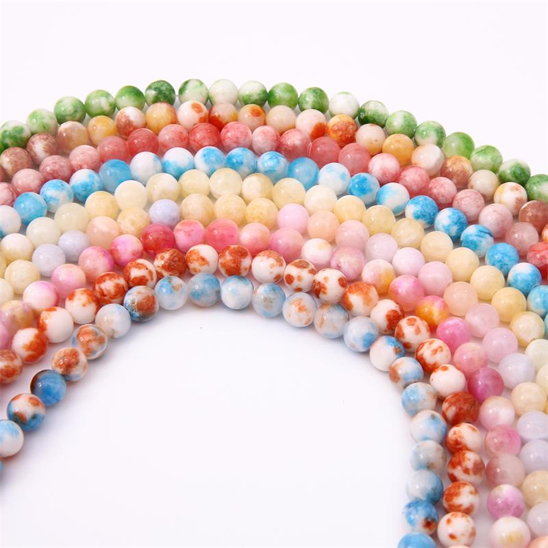 Natural Colored Round Beads Loose Round Beads For Jewelry Making DIY Bracelet Necklace Earring Accessories