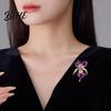 Enamel Flower Brooch Pin Three-Dimensional Iris Design Lightweight Alloy