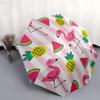 1pc Flamingo Tropical Summer Pattern Umbrella with Plastic Handle, Suitable for All Seasons Outdoor PT398