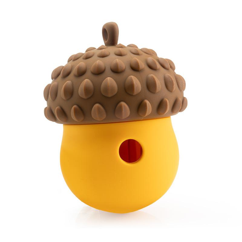 Pet Teeth Cleaning Toy Pinecone Leaking Food Dispenser Interactive Slow Feeder Puzzle Ball Chew Resistant Enrichment Supply