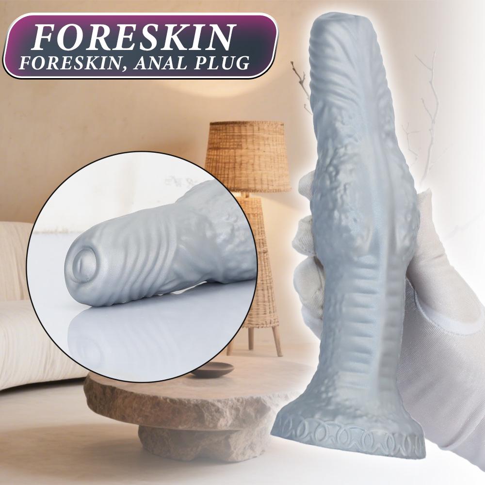 Extra Large Alien Foreskin Silicone Dildo & Anal Plug Masturbator