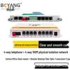 Boyang 4-Port Phone & Ethernet Fiber Optic Converter