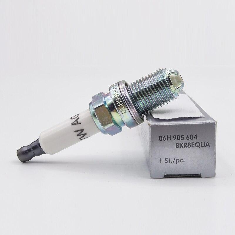 4 buc 06h905604 Bkr8equa Bujie iridiu pentru A3 A4 A5 A6 Q3 Q5 Tt R8 Volkswagen Eos Passat Gti Seat Tiguan 06h 905 604