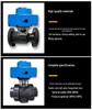 UPVC Electric Three-Way Plastic Ball Valve Q914S-10S, Switch Regulating Valve, DN15-32