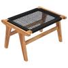 Teak Wood Sun Lounger with Footrest and Rope Design