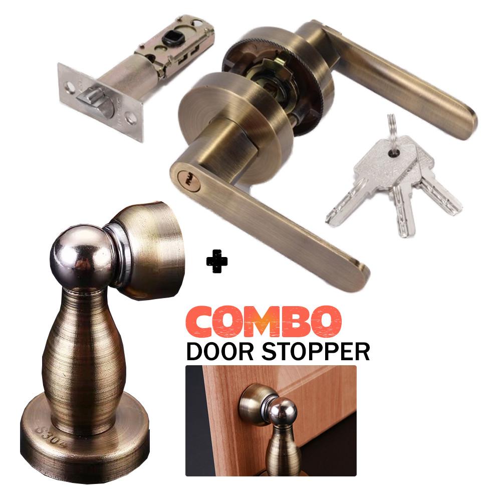 Handle Door Lock Set Room Door Adjustable Solid-state Lock Bedroom Door Lock Tubular Lever Lock Aluminum Alloy Door Lock