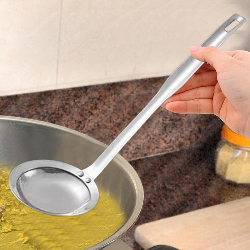 Schlitzlöffel Edelstahl Sieb Löffel Kochen Skimmer Utensil Suppenkelle Küchenzubehör Schöpflöffel Löffel zum Kochen