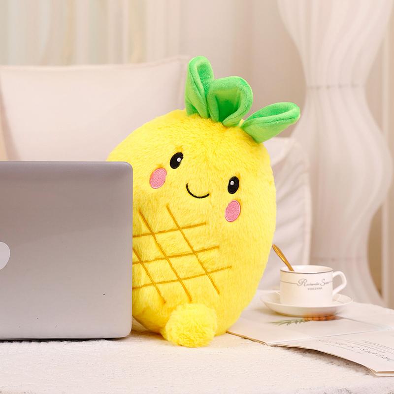 Cartoon Cute Rainbow Pineapple Plush Toy Kawaii Stuffed Fluffy Fruits Plushies Throw Pillow Doll Anime Soft Kids Toys for Girls