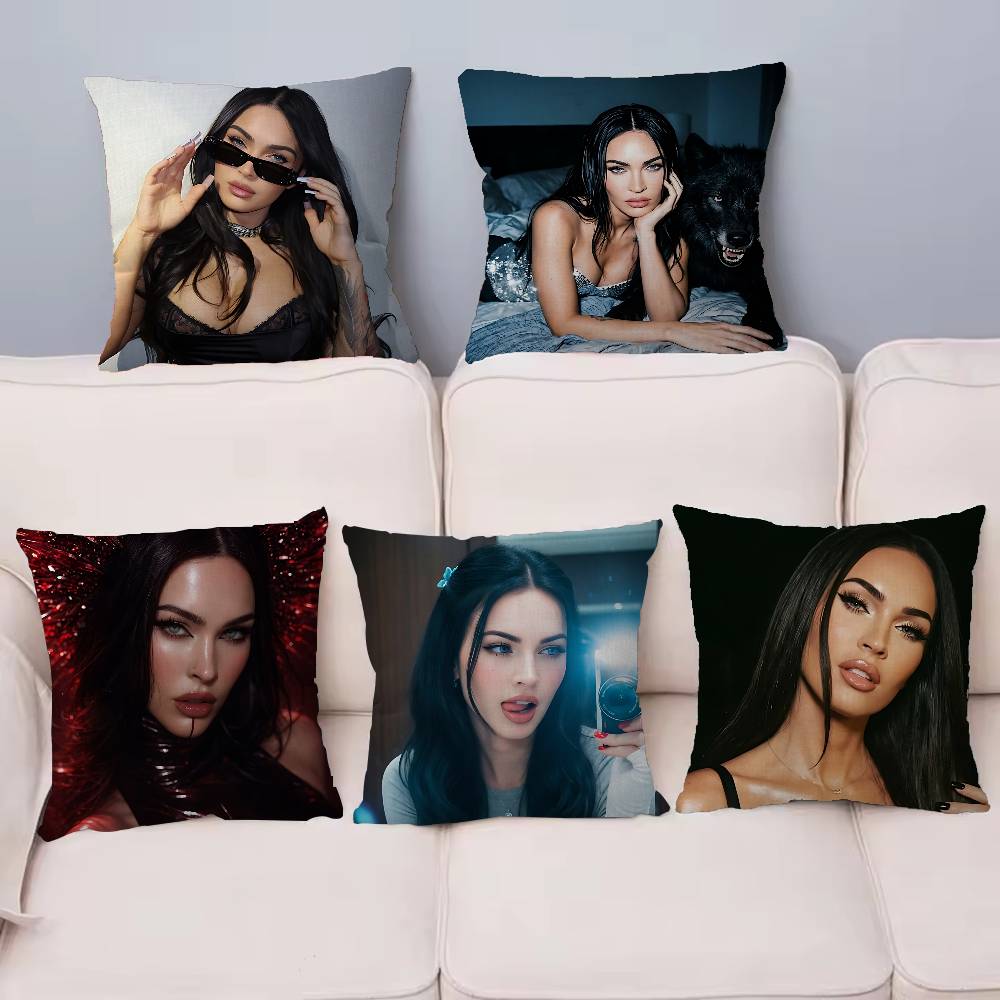 American Actress M-Megan Fox Lucky Dragon Pillow Cover Sofa Cushion Cover Home Room Decoration Children Gift