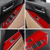 Real Soft Carbon Fiber for Mazda 3 2010 2011 2012 2013 Accessories Car Door Window Lifter Switch Button Panel Cover Sticker Trim.