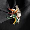 Exquisite Phoenix Collar Brooch: Retro National Style Animal Pin