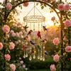 Spiritual Peace Meditation Decor Graceful Bird Wind Chime, Stained Outdoor Sun Catcher Windchime, Colorful Yard Artistic Porch Hanging Decorations