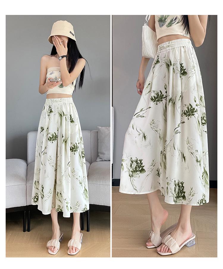 2025 Femei Vară Talie Înaltă Largă Cădere Largi Pantaloni Fustă