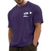 Men's Fashionable Casual Hawaiian Print Round Neck Short-Sleeved T-Shirt Top