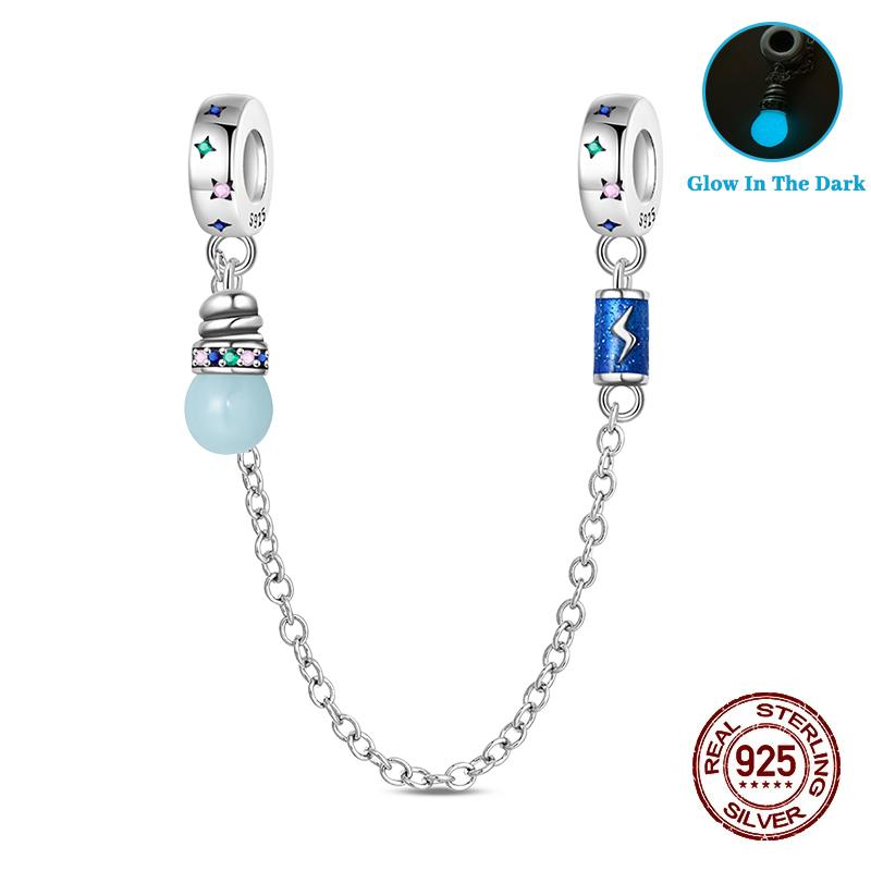 100% Copper Original Stars Moon Flower Safety Chains Spacer Beads Charms Fit 3Mm Bracelet Diy Jewelry Guardian Gift