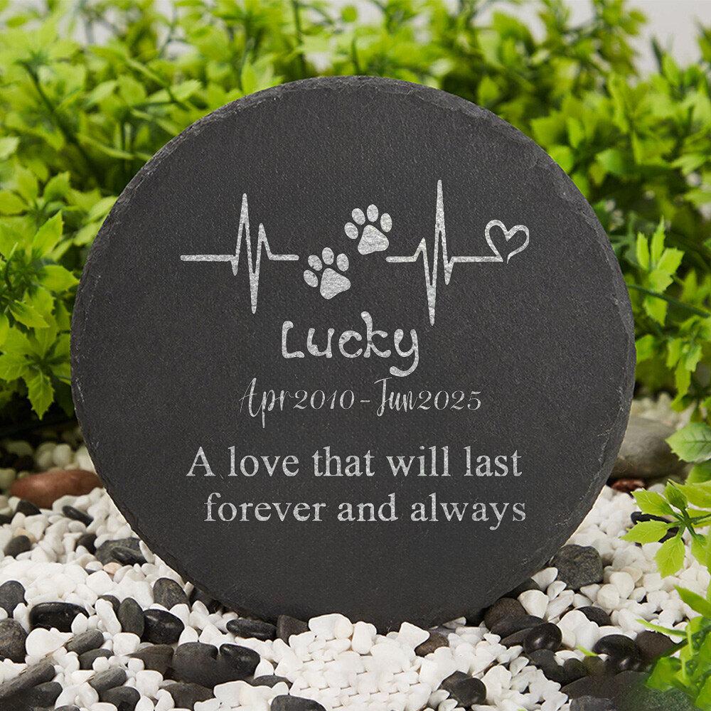 Personalisierter Haustier-Gedenkstein Gravierter Grabstein Hund Beileidsgeschenk Individuell Gravierte Hund Katze Gedenkplakette Haustierverlust Geschenke