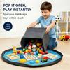 Playroom Toy Storage Bin With Play Mat and Side Handles, Fabric Basket for Kids Daily Pickup Bedroom Storage and Indoor Use Each Day