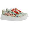 GUCCI Chunky B Soave Amore Cookies Shoes Leather Low top Stylish Skateboarding Shoes Women's Mint Green 710977 AAANZ 3936