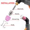 24-piece Plasma Cutting Machine Nozzle Accessories Electrode Nozzle Conductive Copper Nozzle Set AG60