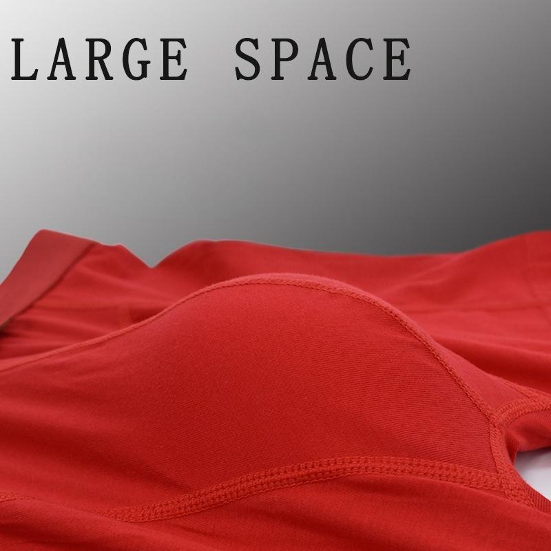 Comfortable Loose Non Blocking Four Corner Underpants Breathable Pure Cotton Solid Color Plus Size Flat Corner Men's Underpants